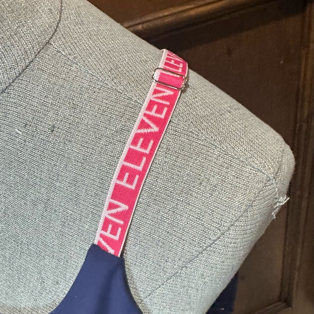 NWT SIZE XL EleVen by Venus Williams Navy Tank Top with Pink Straps