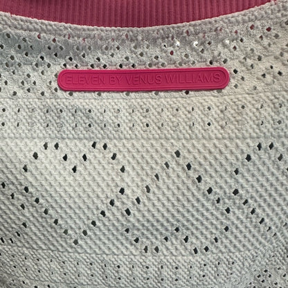 NWT SIZE M EleVen by Venus Williams Pink and White Polo Tank Top