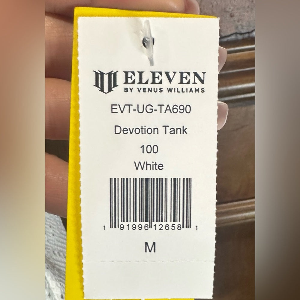 NWT SIZE M EleVen by Venus Williams Pink and White Polo Tank Top