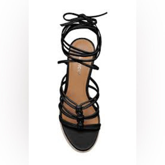 206. NEW SIZE 8 Black Ankle Strap Flat Sandals