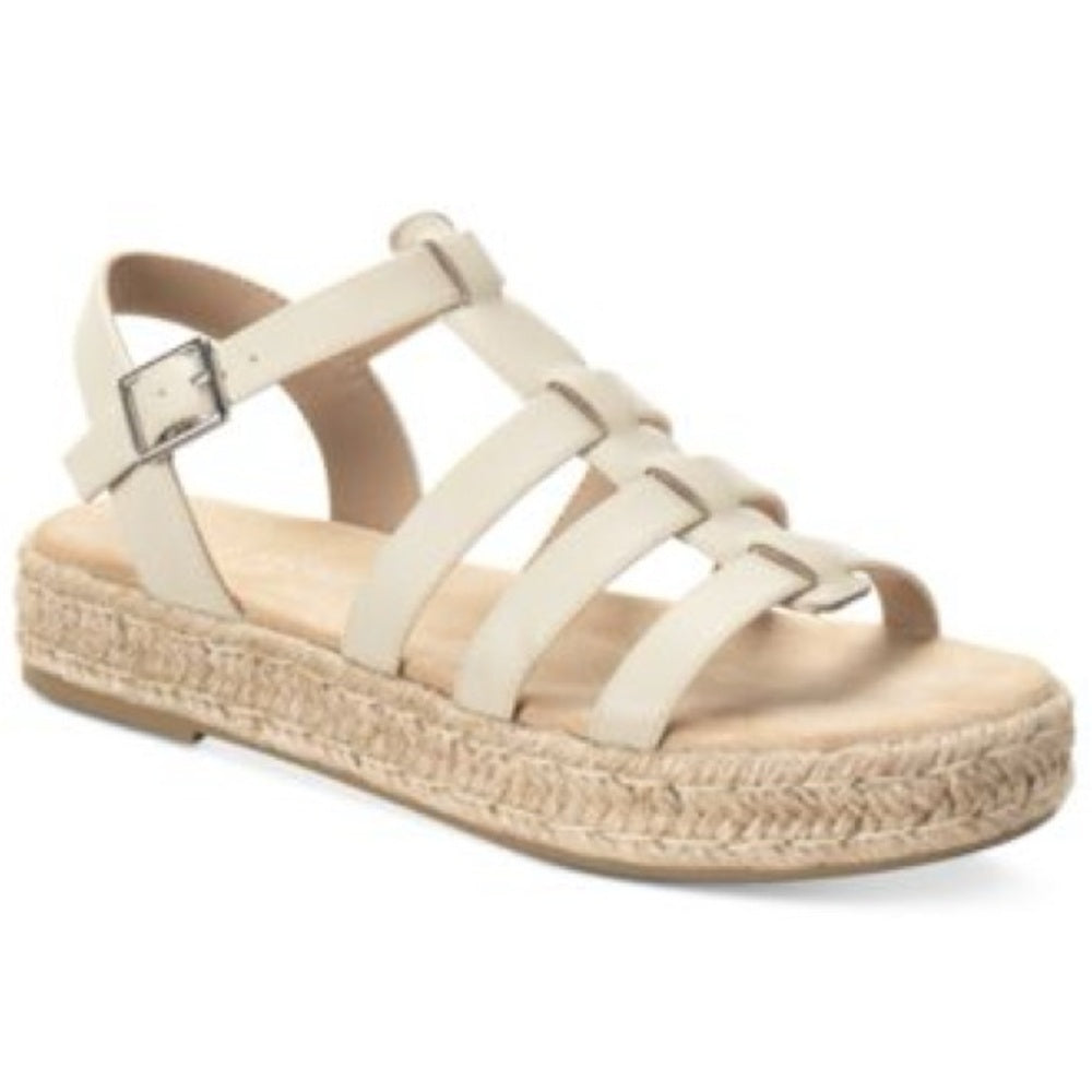 216. NEW SIZE 6 Sun + Stone Cream Espadrille Flat Sandals
