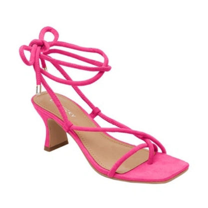 221. NEW SIZE 6 Vibrant Pink Strappy Sandals with Sculptural Heel