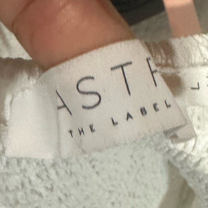 Astr White Ruched Puff Sleeve Crop Blouse