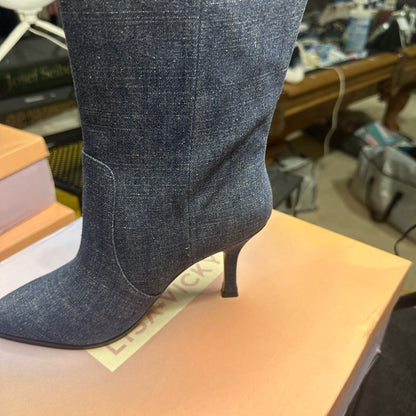 253.254.255.256. NEW SIZE 7-8.5 Chic Blue Heeled Boots
