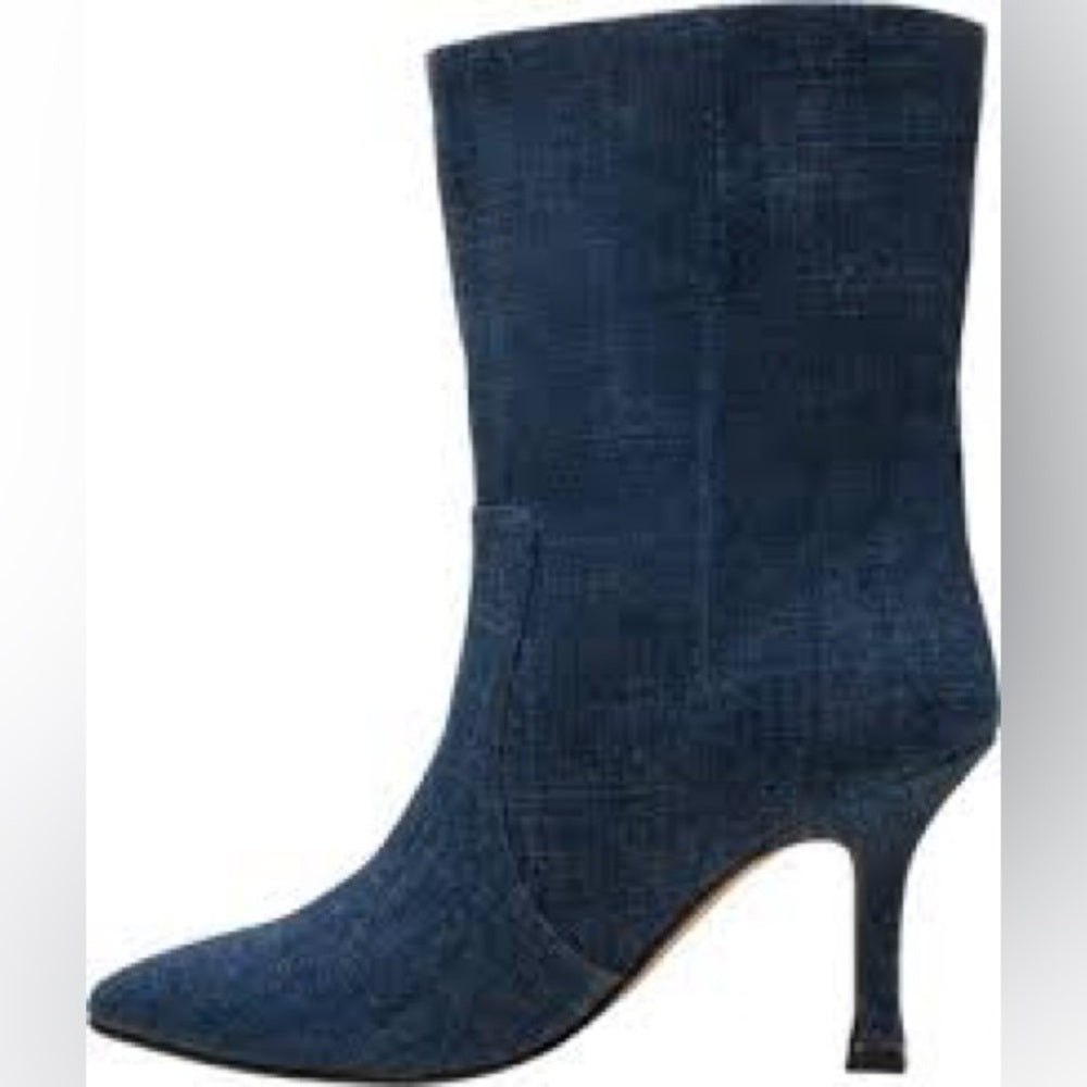 253.254.255.256. NEW SIZE 7-8.5 Chic Blue Heeled Boots