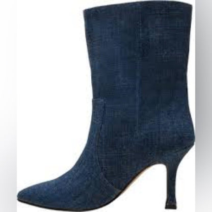253.254.255.256. NEW SIZE 7-8.5 Chic Blue Heeled Boots