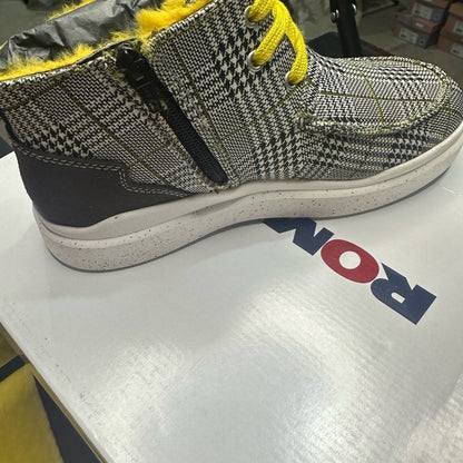 259. NEW SIZE 8-8.5/38 Romika Yellow and Black Fashion Boots with Plush Lining