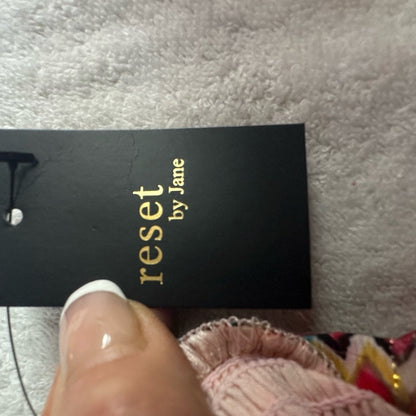 NWT SIZE L Pink Skater Mini Dress with Ruffled Elegance