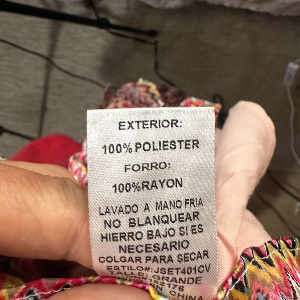 NWT SIZE L Pink Skater Mini Dress with Ruffled Elegance