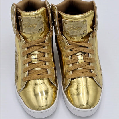 274. NEW SIZE 5.5 Pastry Gold Metallic High-Top Sneakers