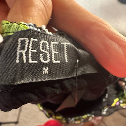 NWT SIZE M Green and White Tiered Ruffled Maxi Dress