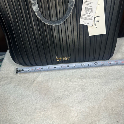 NWT Nicole Miller Black Tote with Structured Design