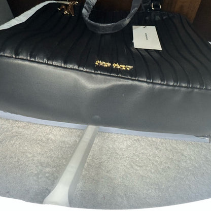 NWT Nicole Miller Black Tote with Structured Design