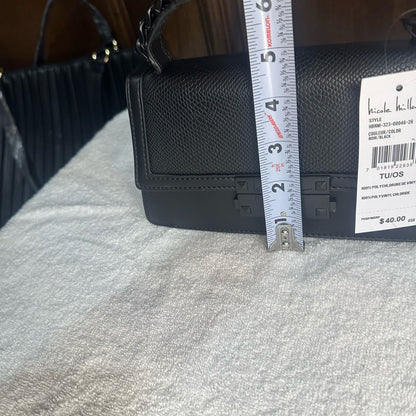 NWT Nicole Miller Black Chain-Link Shoulder Bag