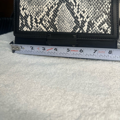 NWT Nicole Miller Mini Bag Black and White Chain Strap