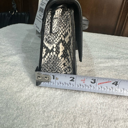 NWT Nicole Miller Mini Bag Black and White Chain Strap