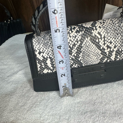 NWT Nicole Miller Mini Bag Black and White Chain Strap