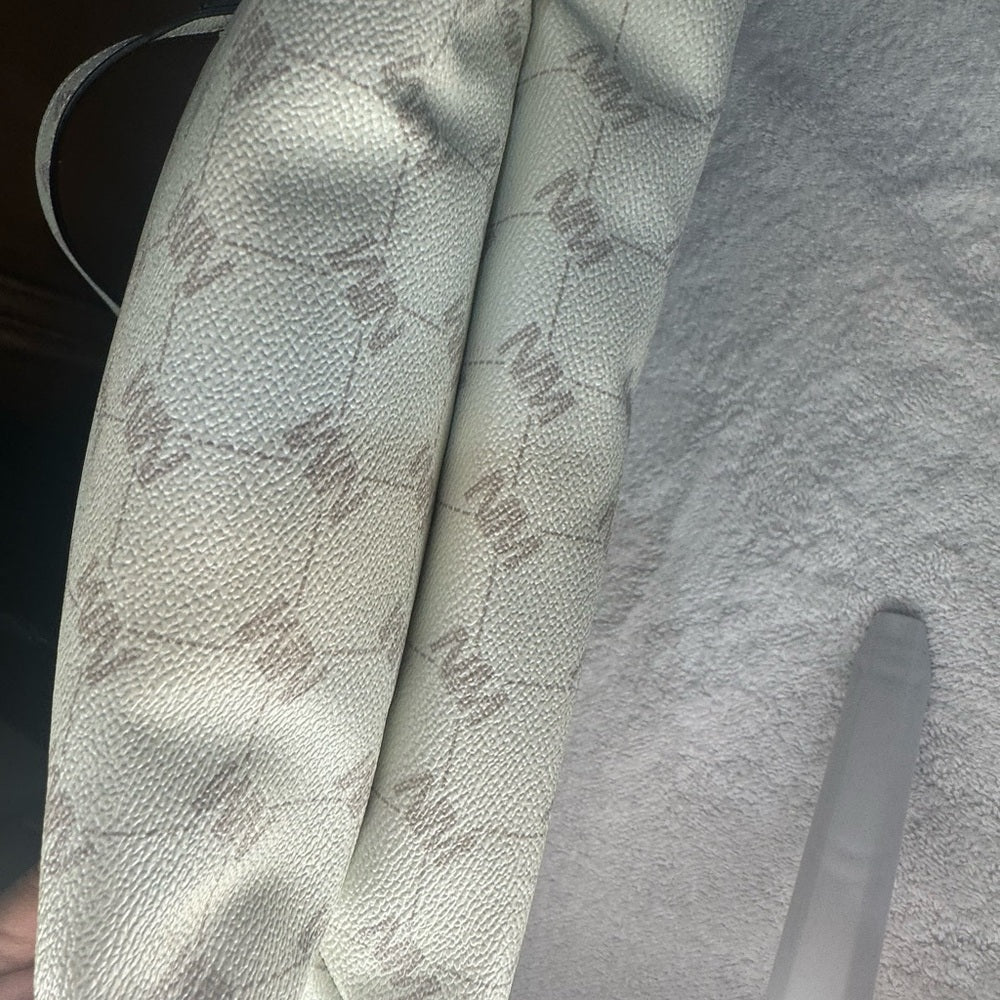 NWT Nicole Miller White Crossbody Bag with Classic Monogram Design