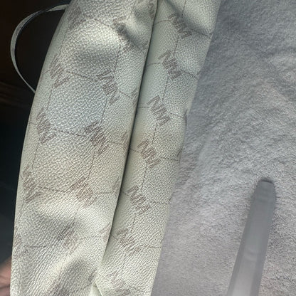 NWT Nicole Miller White Crossbody Bag with Classic Monogram Design