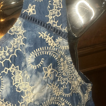 NWT SIZE M Hayden Blue and White Tiered Midi Sundress