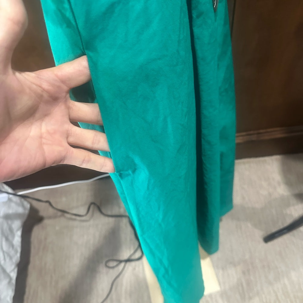 NWOT SIZE 2-6-16 Maeve Green Square Neck Sleeveless Midi Dress