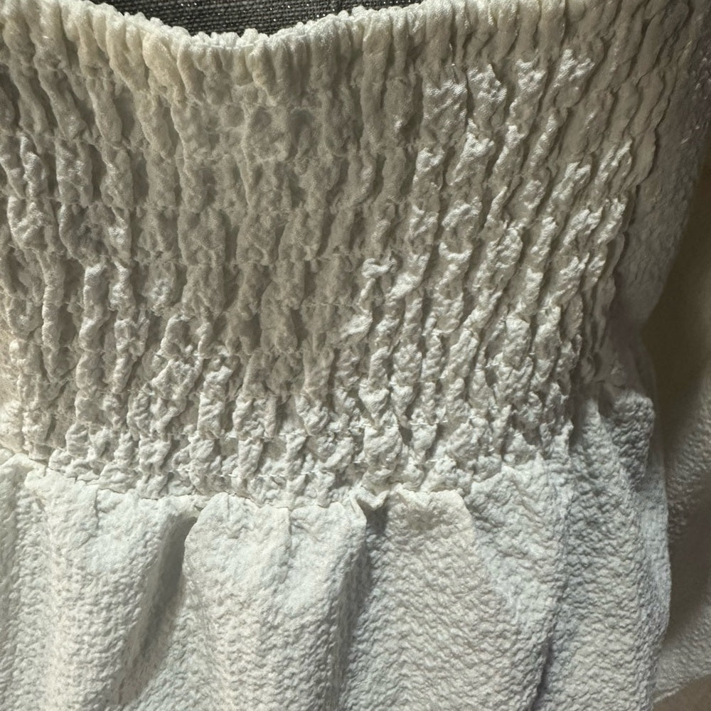 NWOT SIZE XL Sanctuary Cream Peplum Blouse with Ruched Details