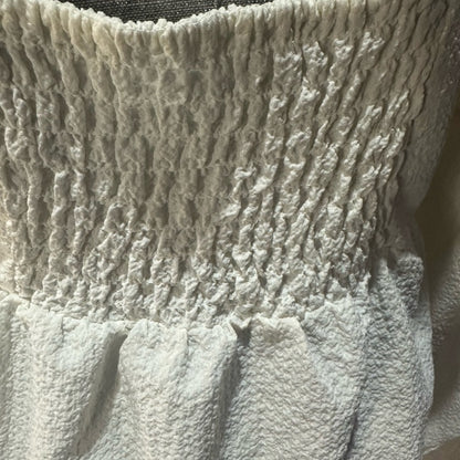 NWOT SIZE XL Sanctuary Cream Peplum Blouse with Ruched Details