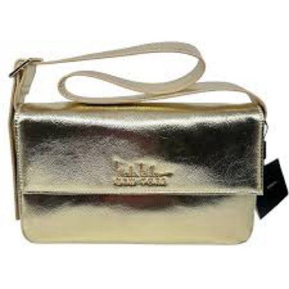 NWT Nicole Miller Gold Clutch Elegant Metallic Wristlet