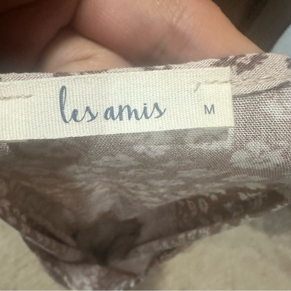 NWOT SIZE M Cream and Brown Bishop Sleeve Sundress for Work