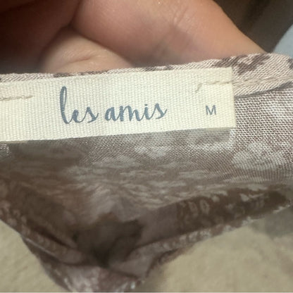 NWOT SIZE M Cream and Brown Bishop Sleeve Sundress for Work