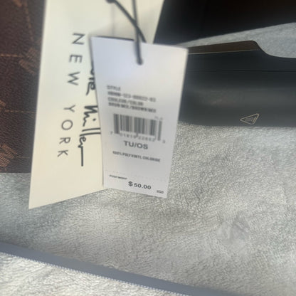 NWT Nicole Miller Brown Crossbody Bag with Elegant Design