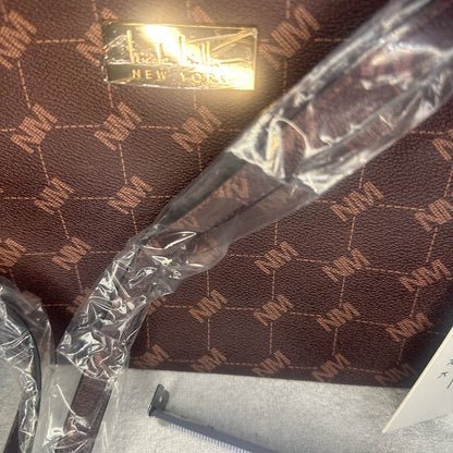 NWT Nicole Miller Brown Crossbody Bag with Elegant Design