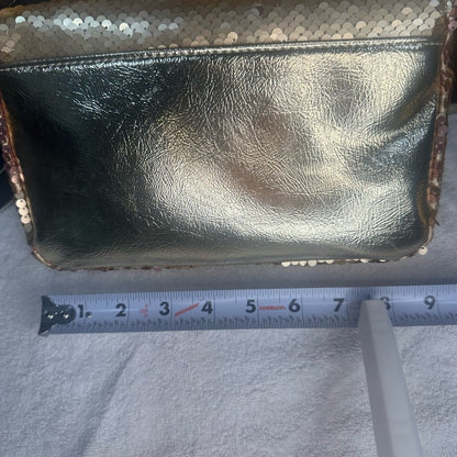 NWT Nicole Miller Gold Sequin Crossbody Bag