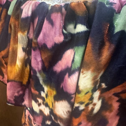 NWT SIZE 2/4/6 Misa Los Angeles Pink and Purple Ruffled Bodycon Mini Dress