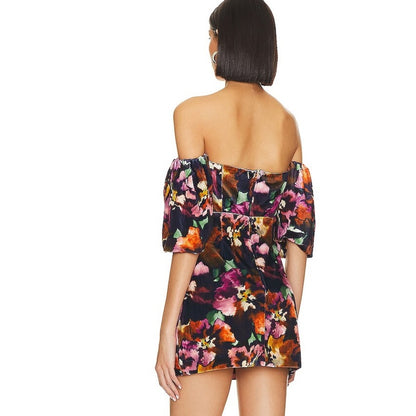 NWT SIZE 2/4/6 Misa Los Angeles Pink and Purple Ruffled Bodycon Mini Dress