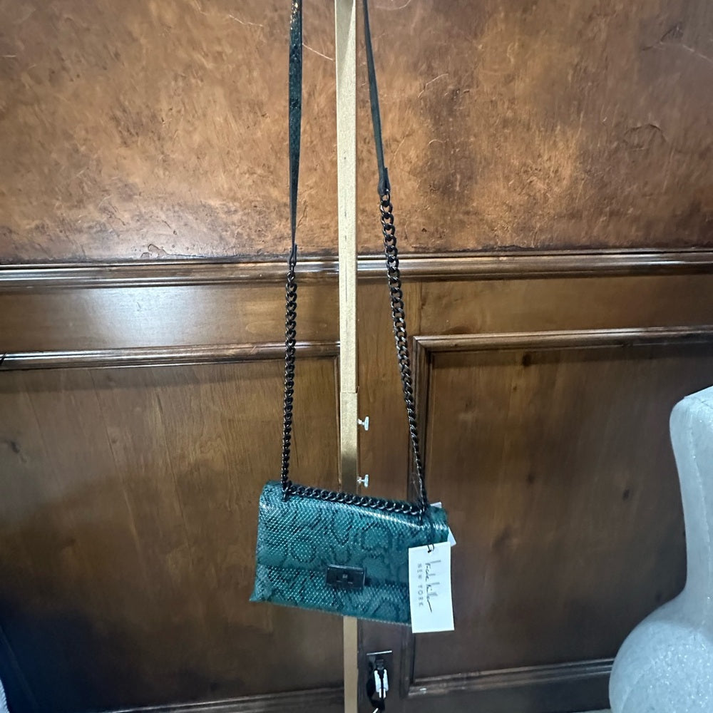 NWT Nicole Miller Black Chain Strap Shoulder Bag