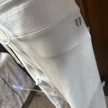 NWT SIZE XL EleVen by Venus Williams Cream Joggers with High-Waisted Design