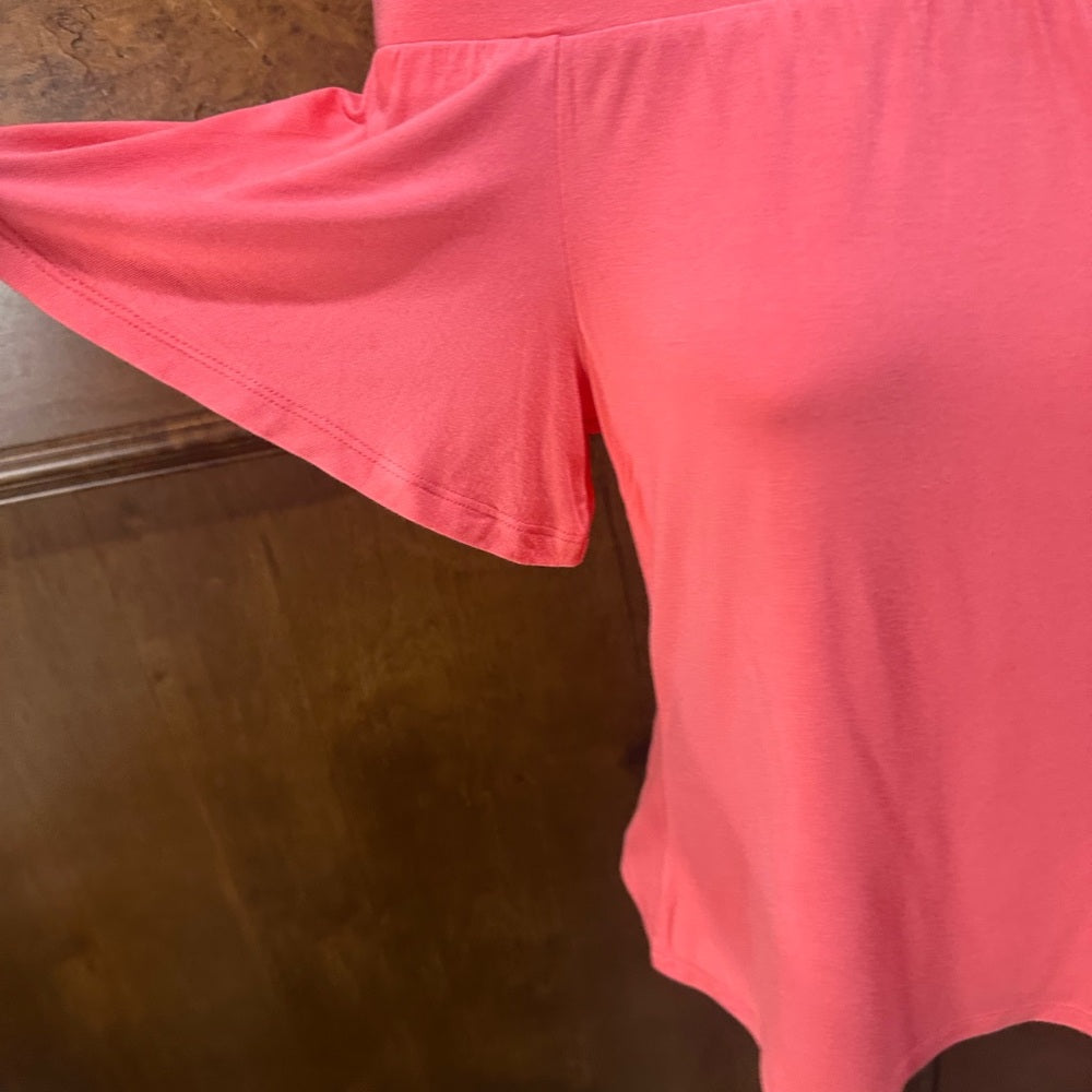 NWT SIZE XXS G by Giuliana Pink Off-the-Shoulder Ruffled Crop Top