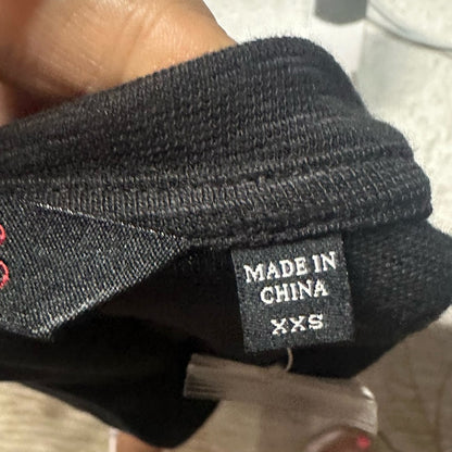 NWT SIZE XXS Colleen Lopez Black Ruched Sleeveless Tank