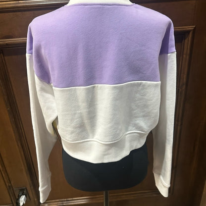 NWT SIZE S EleVen by Venus Williams White and Purple Joggers with Tapered Legs