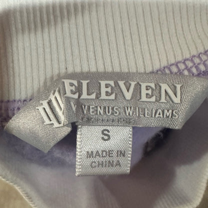 NWT SIZE S EleVen by Venus Williams White and Purple Cropped Sweatshirt