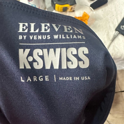 NWT SIZE L EleVen by Venus Williams Blue and Black Leggings Athletic Stretch