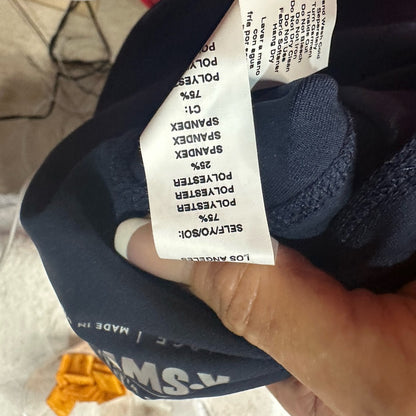 NWT SIZE L EleVen by Venus Williams Blue and Black Leggings Athletic Stretch