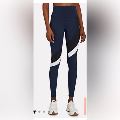 NWT SIZE L EleVen by Venus Williams Blue and Black Leggings Athletic Stretch