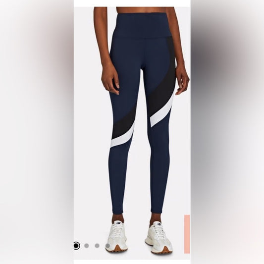 NWT SIZE L EleVen by Venus Williams Blue and Black Leggings Athletic Stretch