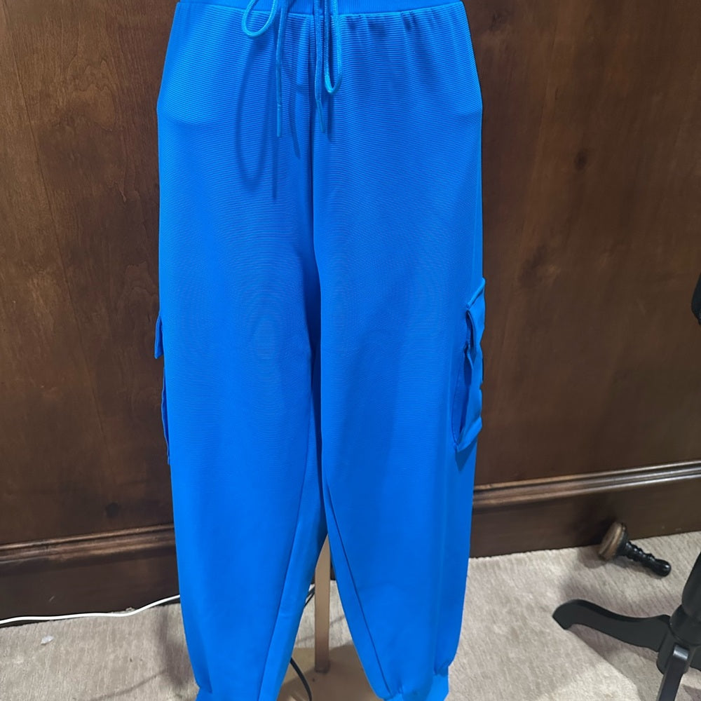 NWT SIZE M EleVen by Venus Williams Blue Track Pants