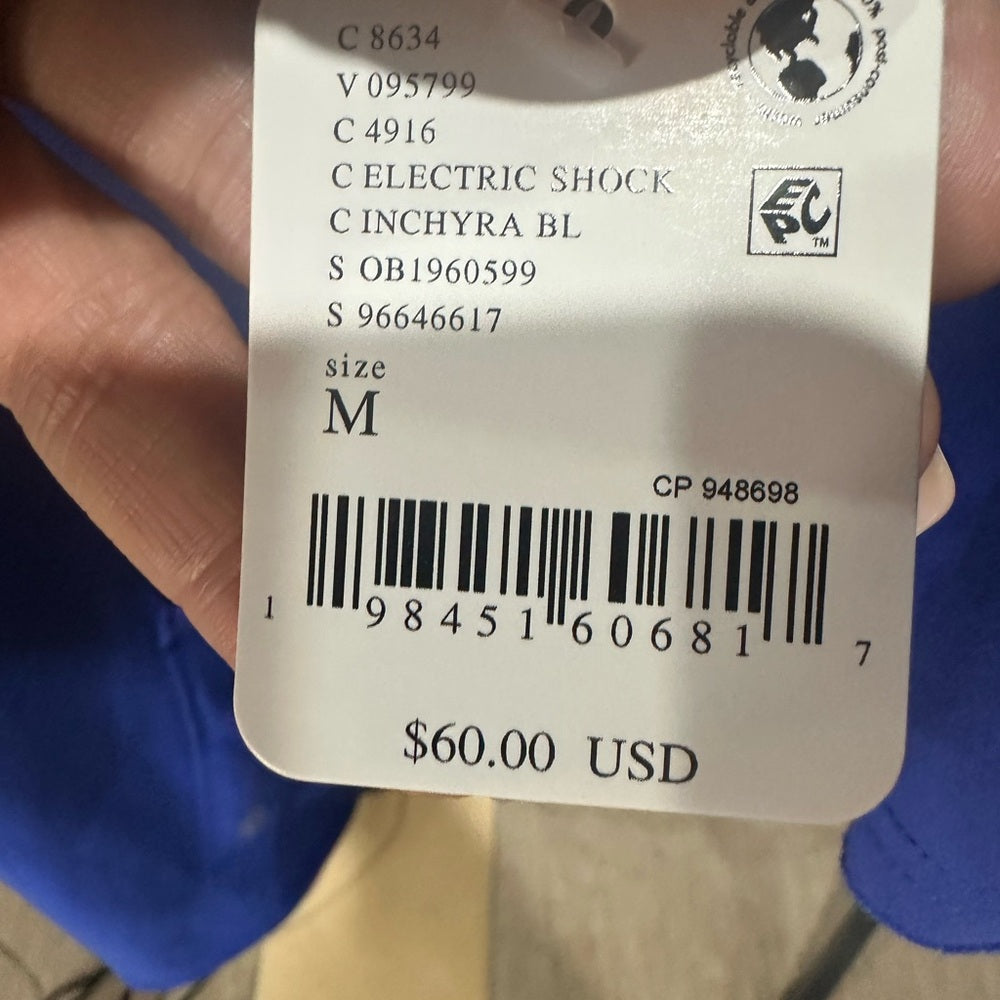 NWT SIZE M Free People Blue Jumpsuit Relaxed Fit Short Sleeves