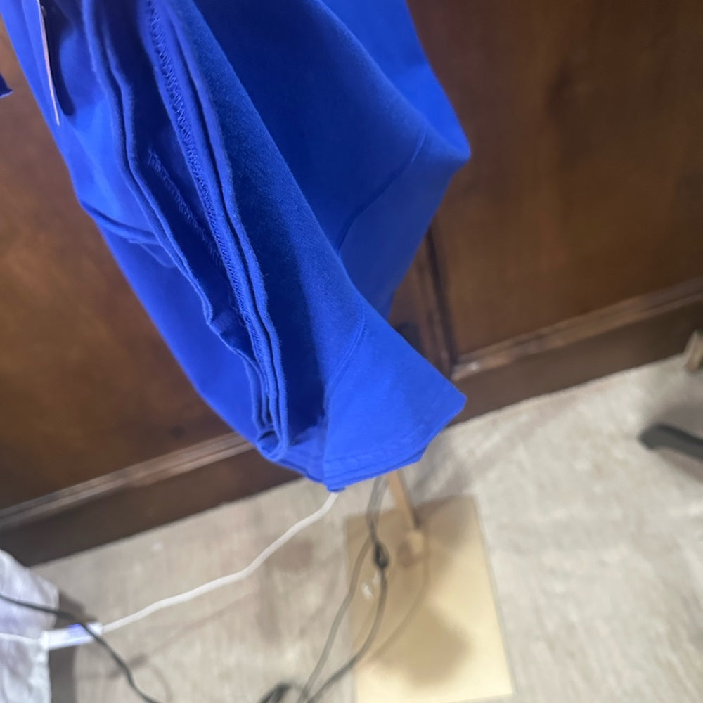 NWT SIZE M Free People Blue Jumpsuit Relaxed Fit Short Sleeves