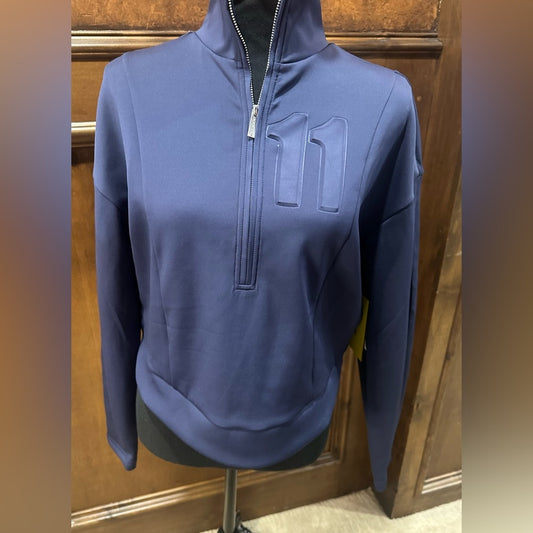NWT SIZE XS EleVen by Venus Williams Blue Athletic Zip Up Sweater