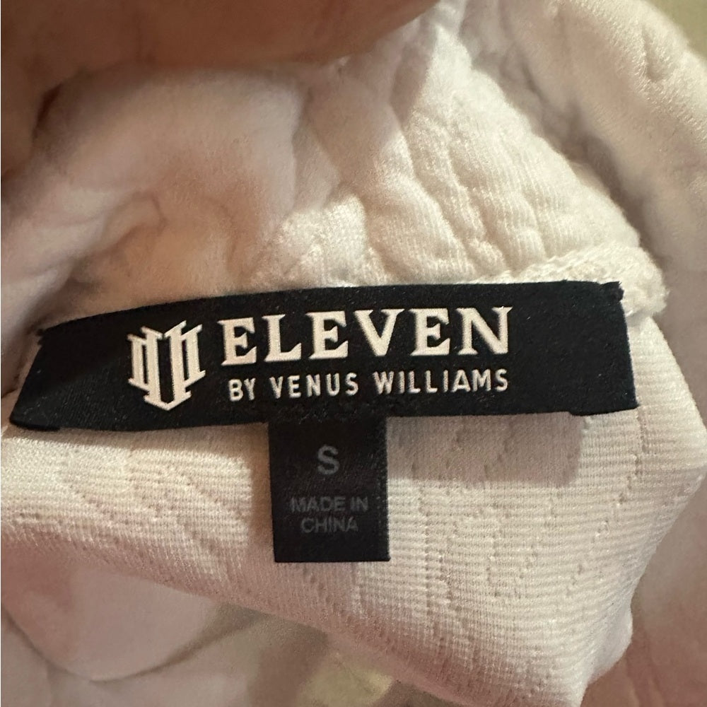 NWT SIZE S EleVen by Venus Williams White Textured Teddy Jacket